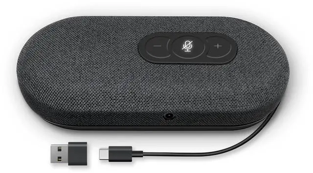 Main image of USB Speakerphone, Conference Computer Speakers with Microphone for Home Office Calls, 360 Degree Enhanced Voice Pickup, Noise Reduction, Echo Cancellation, Compatible with Zoom, Teams, Skype