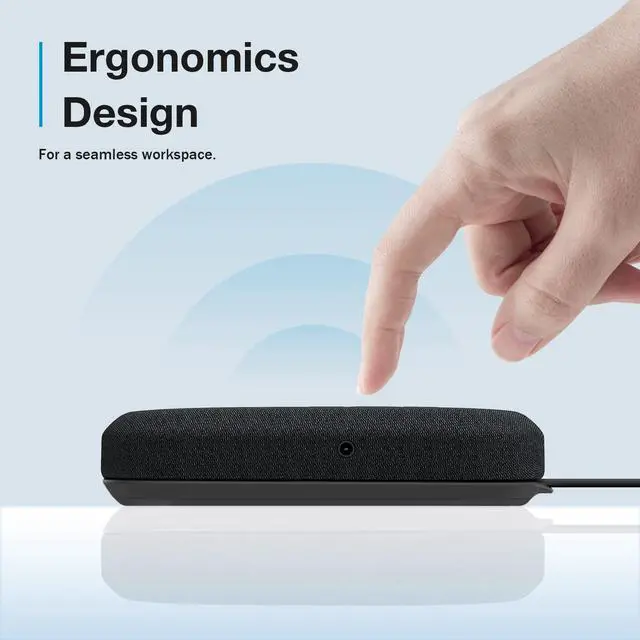 Alt view image 6 of 7 - USB Speakerphone, Conference Computer Speakers with Microphone for Home Office Calls, 360 Degree Enhanced Voice Pickup, Noise Reduction, Echo Cancellation, Compatible with Zoom, Teams, Skype
