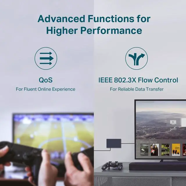 Alt view image 4 of 5 - 24 Port Gigabit Ethernet Switch Desktop/ Rackmount Plug & Play Shielded Ports Sturdy Metal Fanless Quiet Traffic Optimization Unmanaged (TL-SG1024S)