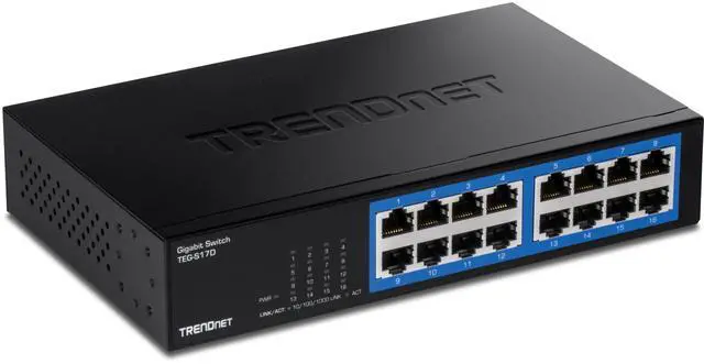 Alt view image 16 of 17 - TRENDnet TEG-S17D, 16-Port Gigabit Desktop Switch
