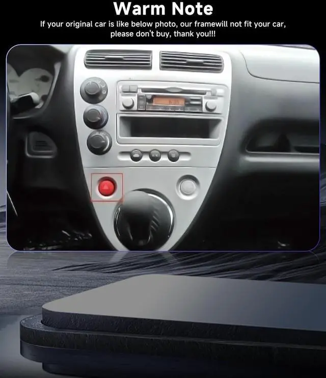 Alt view image 3 of 7 - Built-in DSP Car Stereo Radio for Honda Civic 2001 2002 2003 2004 2005 with Wireless CarPlay Android Auto MirrorLink  9 inch HD IPS Touch Screen Bluetooth GPS WiFi Backup Camera Mic