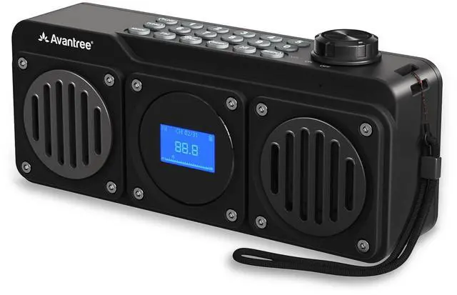 Main image of Portable Digital FM Radio with Bluetooth Speaker, Superb Sound, Metal Finish, MP3 Player, Support Micro SD Card & USB Audio Input, Long Play Time, Rechargeable, Easy to Use - Black