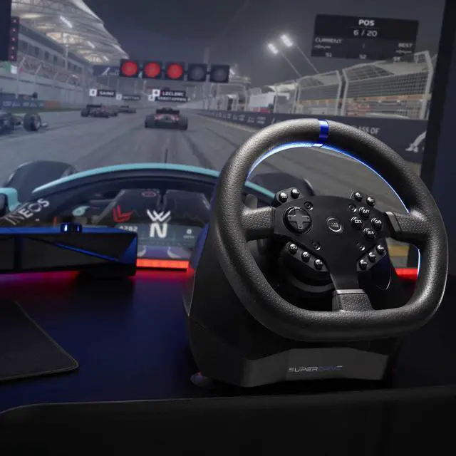 Alt view image 5 of 7 - Superdrive - SV950 steering wheel with pedals and paddles for Xbox Serie X/S, PS4, Xbox One, PC (programmable for all games)