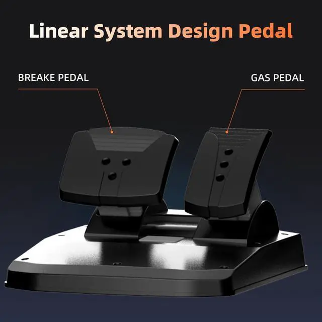 Alt view image 6 of 7 - Racing Wheel, 270° Degree Driving Simulator Race Xbox Steering Wheel and Pedals with Dual Vibration, Gaming Steering Wheel for PC, PS4, Xbox One, Xbox Series X|S, PS3, Switch