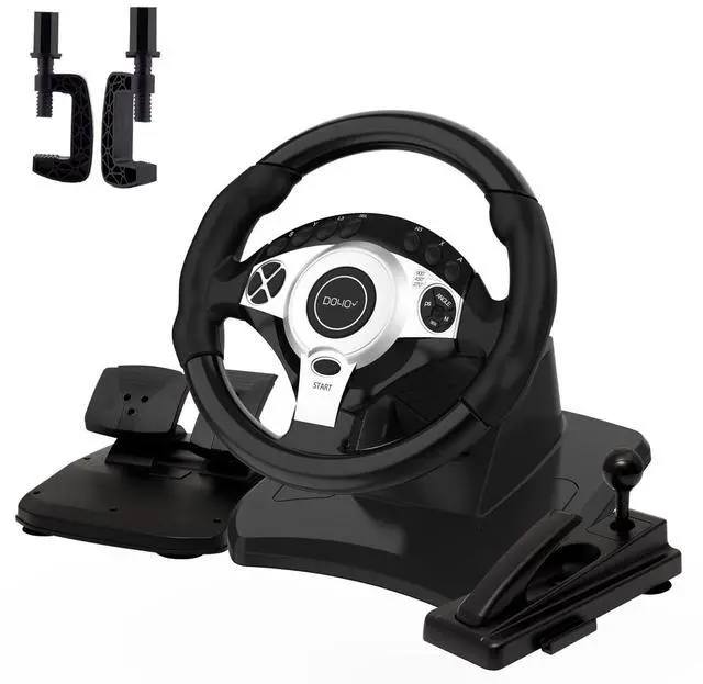 Main image of Racing Wheel with 270/900° Rotation, PC Steering Wheel with Pedals, Dual-Motor Vibration & Gear Shifter for Xbox Series X|S, Xbox One, PS4, PS3, PC, Switch, Xbox 360 Driving Sim Experience