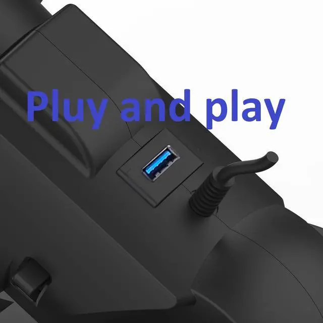 Alt view image 3 of 7 - Xbox 360 Game Racing Wheels,PC Steering Wheel Plug and Play Gaming Driving Volante 180° USB with Pedals Shifter Bundle for XBOX 360 / Windows PC / PS3 /Nintendo switch/Android