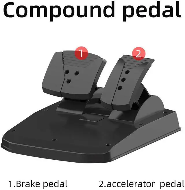 Alt view image 7 of 7 - Xbox 360 Game Racing Wheels,PC Steering Wheel Plug and Play Gaming Driving Volante 180° USB with Pedals Shifter Bundle for XBOX 360 / Windows PC / PS3 /Nintendo switch/Android