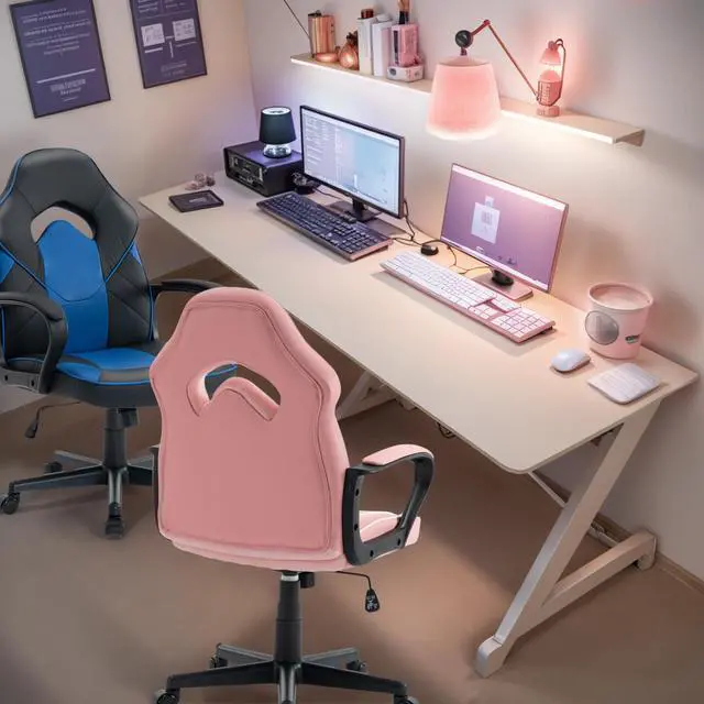 Alt view image 4 of 7 - Ergonomic Computer Gaming Chair Home Office Racing Executive Video Task Desk PU Leather for Adults Teens Kids Gamer