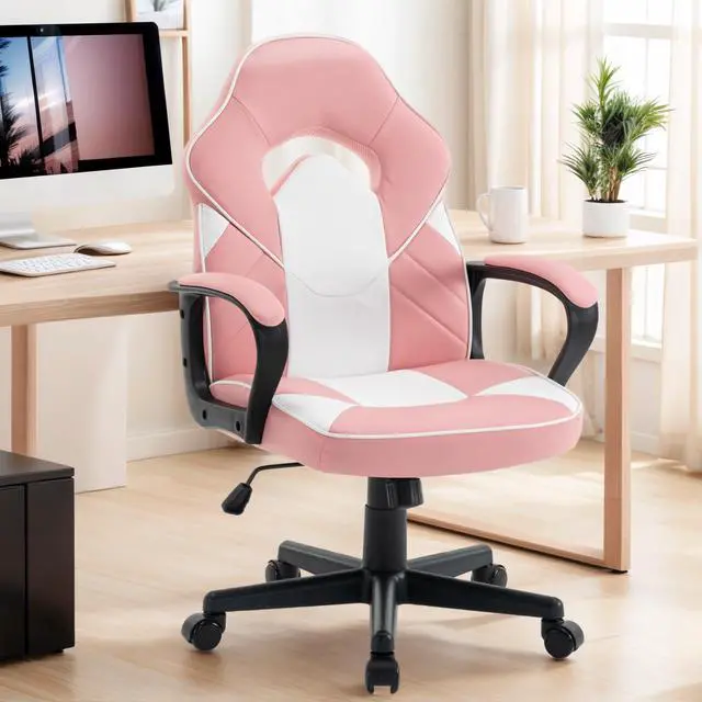 Alt view image 3 of 7 - Ergonomic Computer Gaming Chair Home Office Racing Executive Video Task Desk PU Leather for Adults Teens Kids Gamer