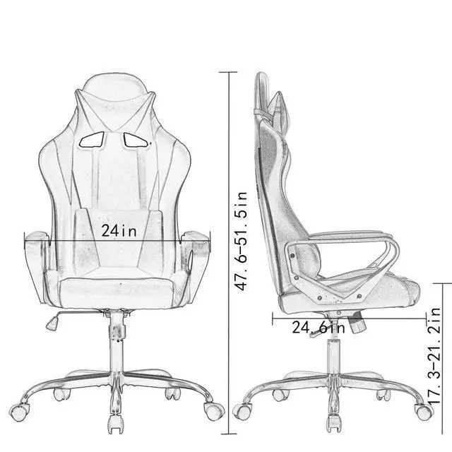 Alt view image 7 of 7 - PC Gaming Chair Office Chair Desk Chair with Lumbar Support Arms Headrest High Back PU Leather Racing Chair Rolling Swivel Executive Computer Chair for Women Adults Girls, Camo