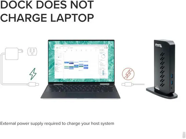 Alt view image 5 of 7 - USB 3.0 and USB-C Universal Laptop Docking Station with 2 HDMI Ports for Windows, Mac (Driver Required), and ChromeOS. Gigabit Ethernet, Audio