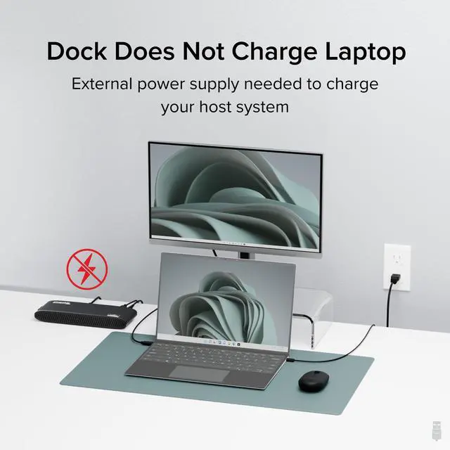 Alt view image 6 of 7 - USB 3.0 Universal Docking Station for Windows, macOS, ChromeOS (Dual HDMI Monitors or DVI/VGA, Gigabit Ethernet, Audio, 6 USB Ports)