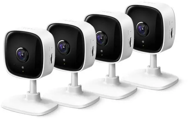 Main image of TP-Link 2K Security Camera for Baby Monitor, Dog Camera w/Motion Detection, 2-Way Audio Siren, Night Vision, Cloud & SD Card Storage, Works w/Alexa & Google Home, 4-Pack ( C110P4)