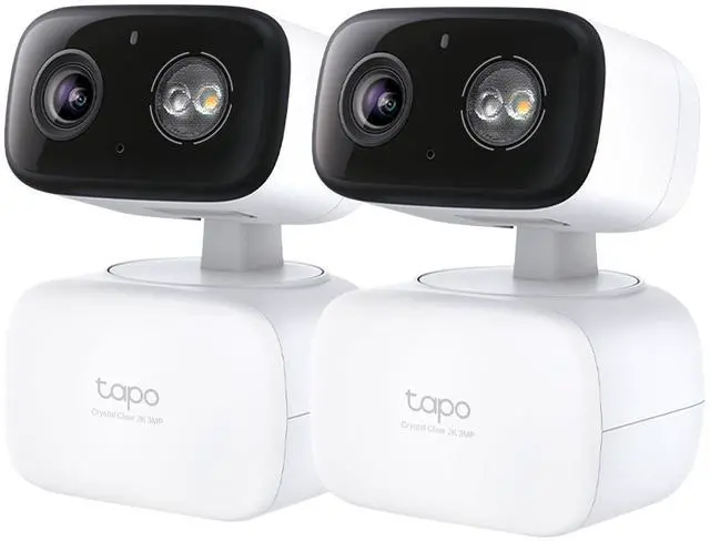 Main image of 2K 3MP Pan/Tilt Indoor/Outdoor Security Camera - Free Person/Baby Cry Detect & Motion Track, 360° Pan, Color Night Vision, SD/Cloud Storage, Works w/Alexa & Google Home, HybridCam 360 (2-Pack)
