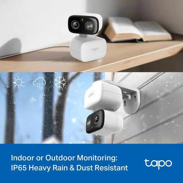 Alt view image 2 of 7 - 2K 3MP Pan/Tilt Indoor/Outdoor Security Camera - Free Person/Baby Cry Detect & Motion Track, 360° Pan, Color Night Vision, SD/Cloud Storage, Works w/Alexa & Google Home, HybridCam 360 (2-Pack)