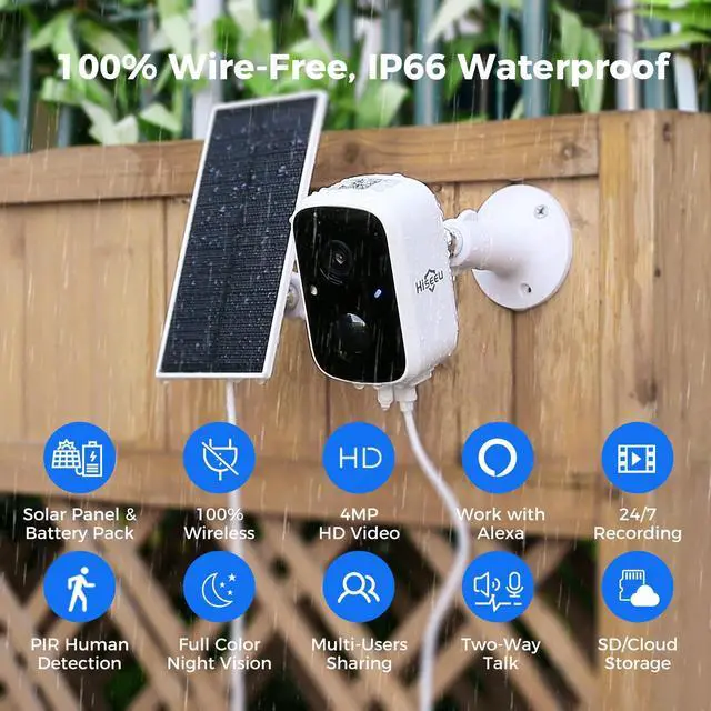 Alt view image 2 of 6 - _Mega Brand  Cameras Wireless Outdoor 2 Pack, Battery Powered 3K 4MP wifi Cameras for Home Surveillance, PIR/AI Motion Detection, Waterproof, Color Night Vision, 2-Way Audio, Cloud/SD Storage