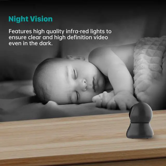 Alt view image 4 of 7 - Security Cameras Indoor, 2K Wired Cameras for Home Security with Night Vision, 2-Way Audio, Motion Detection, Compatible with Alexa (4 Pack), Black