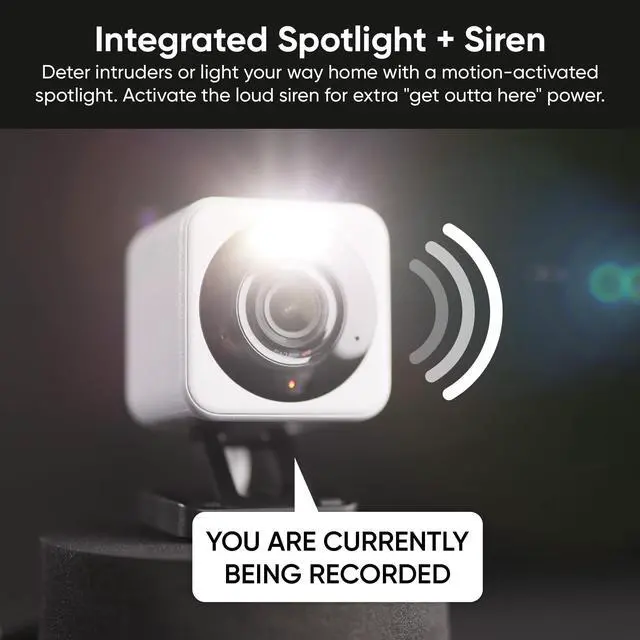 Alt view image 5 of 7 - Cam v4, 2.5K QHD WiFi Indoor/Outdoor Smart Home Security Camera, Pet/Baby Monitor, Motion Activated Spotlight/Siren, Color Night Vision, 2-Way Audio, Works with Alexa & Google, Free Expert Help
