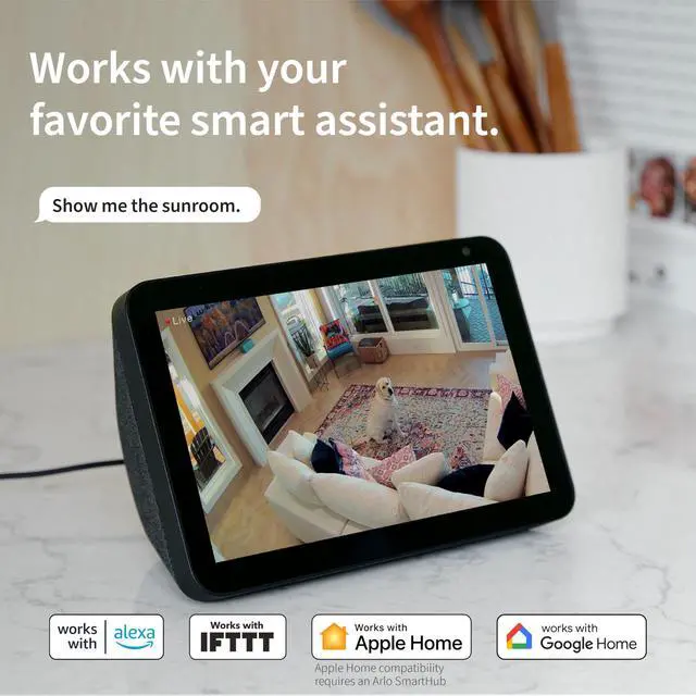Alt view image 6 of 7 - Essential Security Camera 1080p HD | Outdoor - Indoor | 2nd Gen | Wireless with Spotlight, 2-Way Audio, Color Night Vision, Live Stream, Real Time Notifications, Wide Angle - White, 2 Cameras