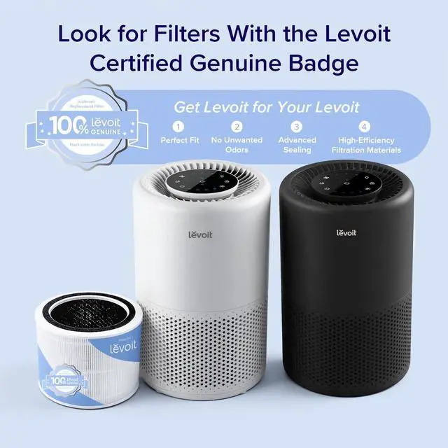 Alt view image 6 of 7 - Air Purifier for Home Bedroom Dorm Room, Smart WiFi Alexa Control, AHAM VERIFIDE, 3-in-1 Filter with HEPA Sleep Mode for Allergens, Pollutants, Smoke, Dust, Core 200S-P, White