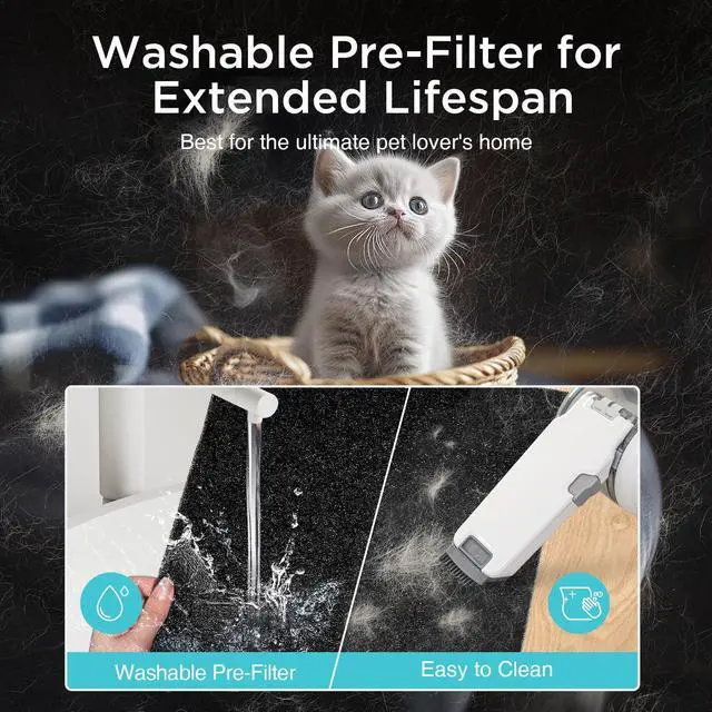 Alt view image 3 of 7 - Air Purifiers for Home Large Room Up to 2590 ft² with PM 2.5 Display Air Quality Sensor,  H13 HEPA Air Purifier with Washable Filter, Auto Mode, Air Cleaner for Smoke Dust Pollen Pets Hair Odor