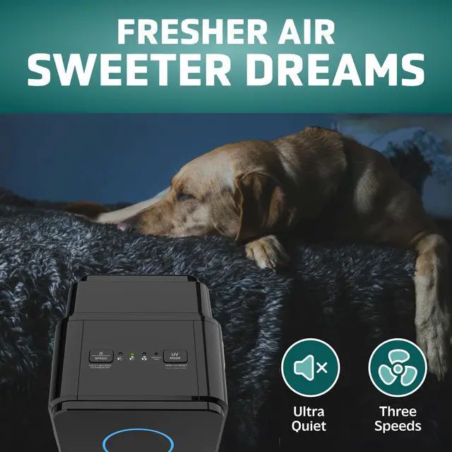 Alt view image 5 of 7 - 5-In-1 HEPA Air Purifier for Home, Pet Air Purifier with HEPA Air Filter & UV-C Light, AC4300BPTCA, 743 Sq. Ft., 22'' Tower, Black