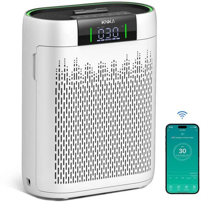 Main image of Air Purifiers for Home Large Room Bedroom up to 1740 Ft², Hepa Air Purifier with Air Quality Monitor, Smart WiFi, TRUE HEPA, Sleep Mode, Air Cleaner for Pets, Dust, Odor, Smoke, Pollen, AP2000WF
