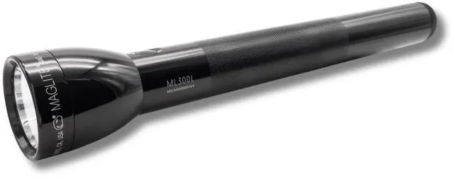 Main image of ML300L LED 4-Cell D Flashlight, Adjustable Focus, Long Battery Life, Water-Resistant, Tactical and Emergency Use Black