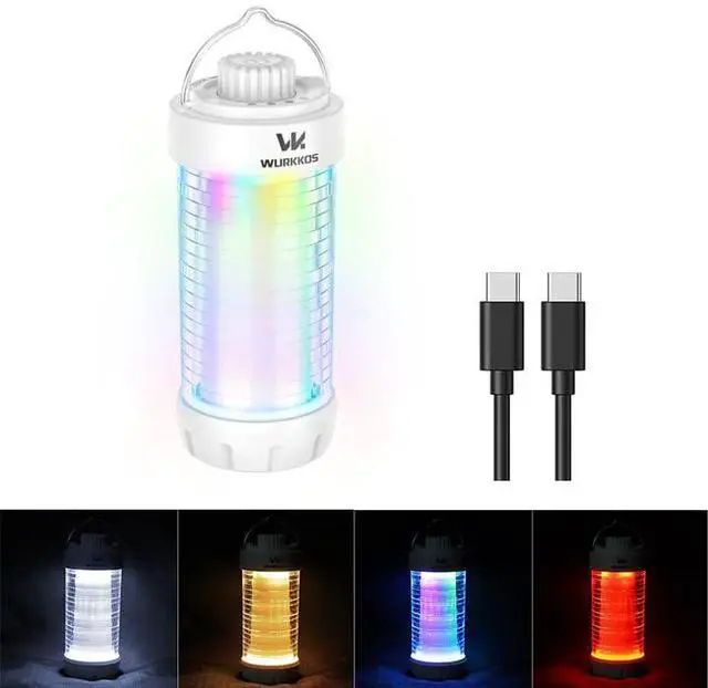 Main image of CL01 Camping Lantern Rechargeable, 550LM Waterproof Tent Light with Magnet Base, Up to 300H Runtime,Portable Lantern Flashlight with RGB light,Emergency Camp Light for Hurricane,Hiking,Camping