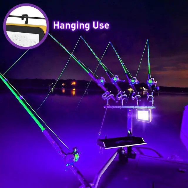 Alt view image 6 of 7 - Rechargeable LED Black Light, Battery Powered Portable Blacklight, 400nm LED Flood Light Black Lights, Neon Glow Party, Blacklight Catfishing, Halloween, Glow in The Dark Decoration 2 Pack