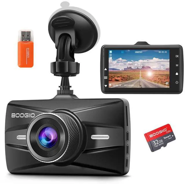 Main image of Dash Cam Front with 32G SD Card, 1080P FHD Car Driving Recorder 3'' IPS Screen 170°Wide Angle Dashboard Camera Aluminum Alloy Case, WDR G-Sensor Parking Monitor Loop Recording Motion Detection