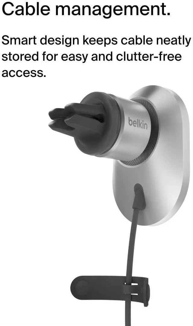 Alt view image 7 of 7 - MagSafe-Compatible Wireless Car Charger with 15W Fast Charging, Powerful Magnetic Vent Holder for iPhone 16, 15, 14, 13, and 12 Series, Secure Car Phone Mount - White