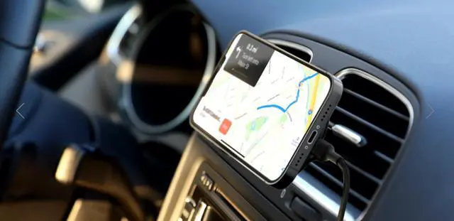 Alt view image 3 of 4 - MagSafe-Compatible Magnetic Wireless Car Charger 10W - BoostCharge Pro Wireless Charger, Magnetic Car Vent Phone Mount for iPhone 16, iPhone 15, 14, & 13 Series, Power Supply Included - Black