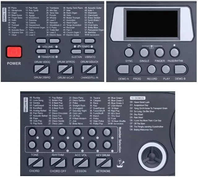 Alt view image 5 of 7 - Piano Keyboard, 61 Keys Beginner Electronic Keyboard Portable Digital Music Keyboard, Early Education Music Instrument with Microphone & Music Sheet Stand