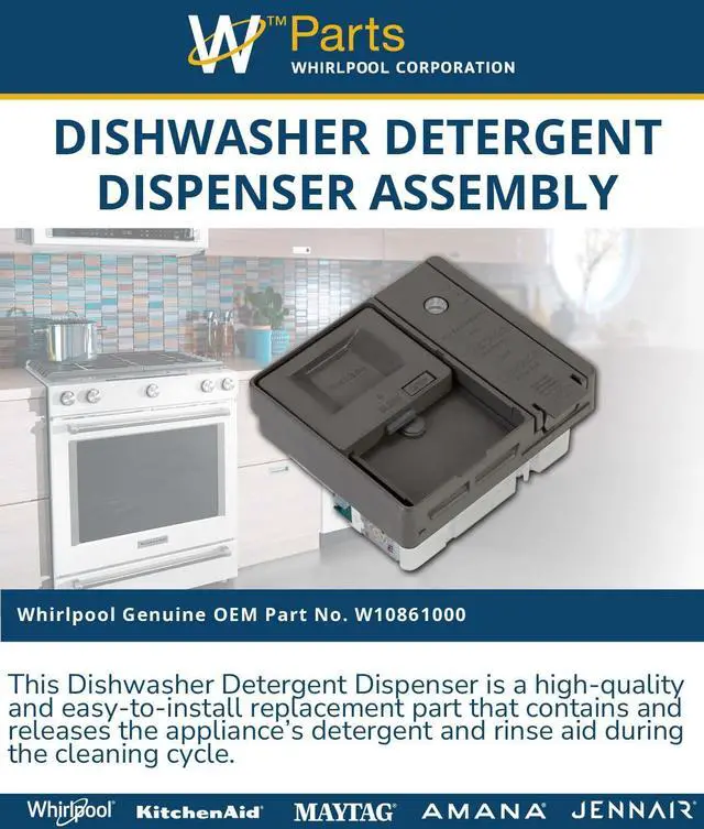 Alt view image 5 of 6 - W10861000 Detergent Dispenser