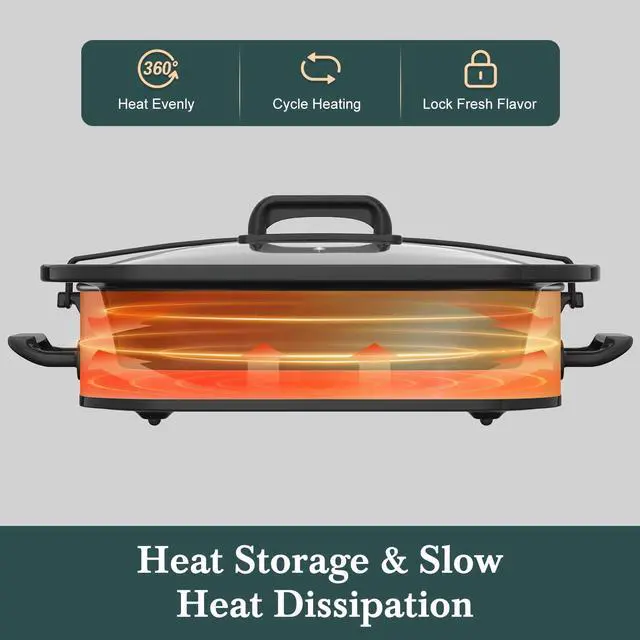 Alt view image 5 of 7 - 4-Quart Slow Cooker with Casserole Manual Warm Setting - Perfect Crock Pot for Family Dinners, Dishwasher Safe Crock,Versatile Cookware for Large Families or Entertaining