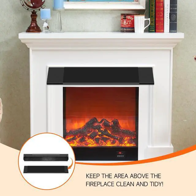 Alt view image 6 of 7 - Black Adjustable Fireplace Hood for 28 to 48" Fireplace Hood Heat Shield Equipped with Insulation Cotto
