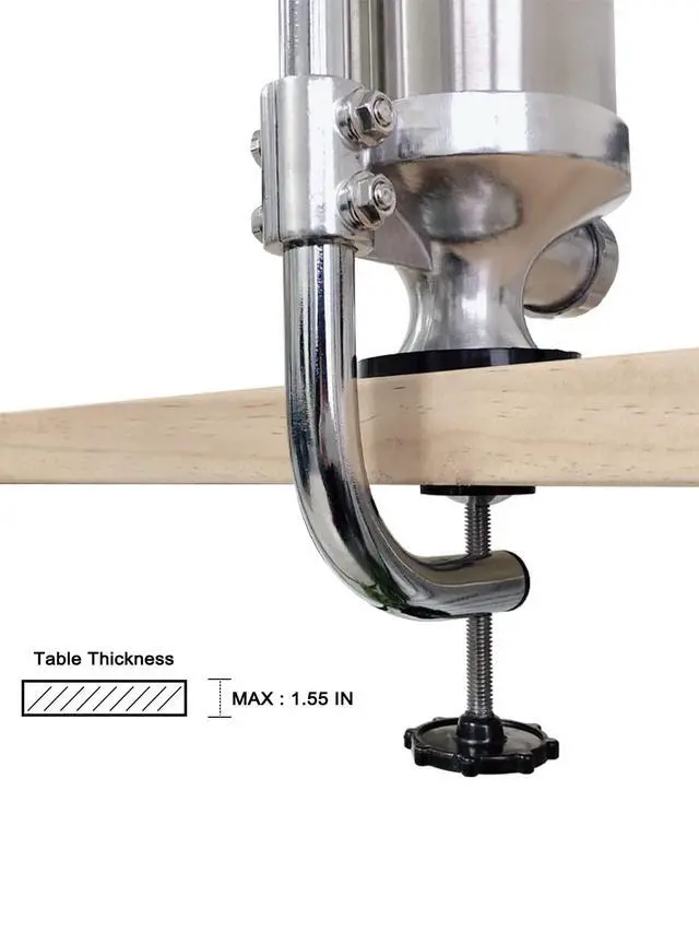 Alt view image 4 of 7 - Sausage Stuffer, Stainless Steel Homemade Sausage Maker Vertical Meat Filling Kitchen Machine, Packed 8 Stuffing Tubes (2.5LBS VERTICAL)