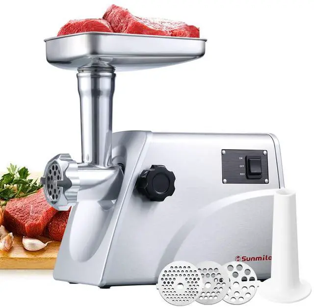 Main image of SM-G33 Electric Meat Grinder - 1HP 800W Max Power - ETL Stainless Steel Meat Grinder Mincer Sausage Stuffer, Stainless Steel Blade and Plates and 1 Sausage Maker