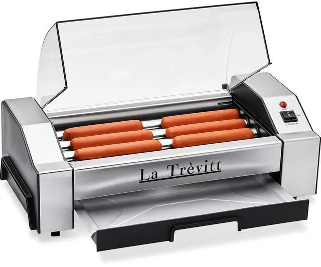 Main image of Hot Dog Roller- Sausage Grill Cooker Machine- 6 Hot Dog Capacity - Commercial and Household Hot Dog Machine for Family Use