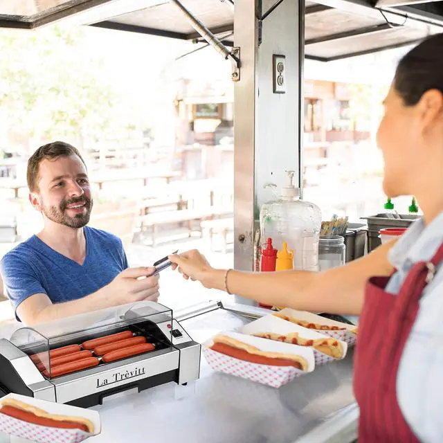Alt view image 5 of 7 - Hot Dog Roller- Sausage Grill Cooker Machine- 6 Hot Dog Capacity - Commercial and Household Hot Dog Machine for Family Use