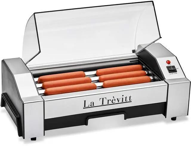 Alt view image 6 of 7 - Hot Dog Roller- Sausage Grill Cooker Machine- 6 Hot Dog Capacity - Commercial and Household Hot Dog Machine for Family Use