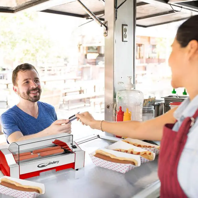 Alt view image 5 of 7 - Electric Hot Dog Roller - Sausage Grill Cooker Machine - 6 Hot Dog Capacity - Household Hot Dog Machine for Children and Adults