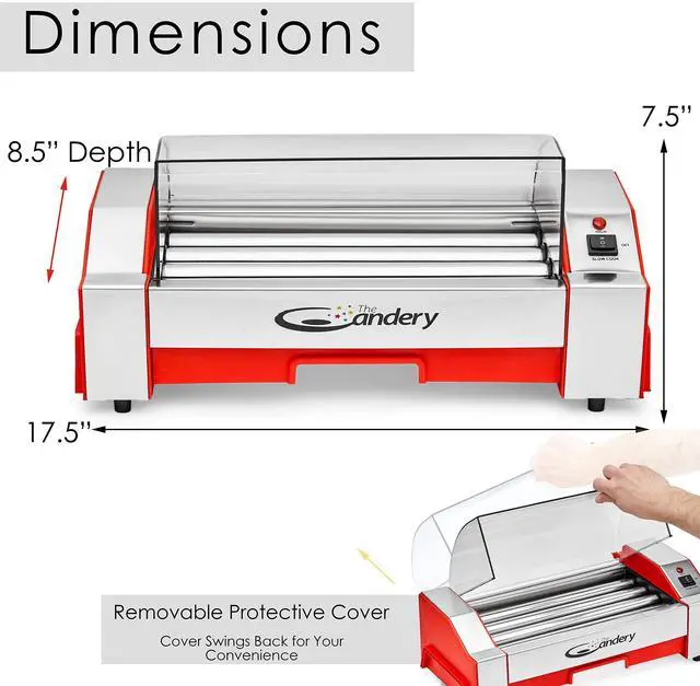 Alt view image 6 of 7 - Electric Hot Dog Roller - Sausage Grill Cooker Machine - 6 Hot Dog Capacity - Household Hot Dog Machine for Children and Adults