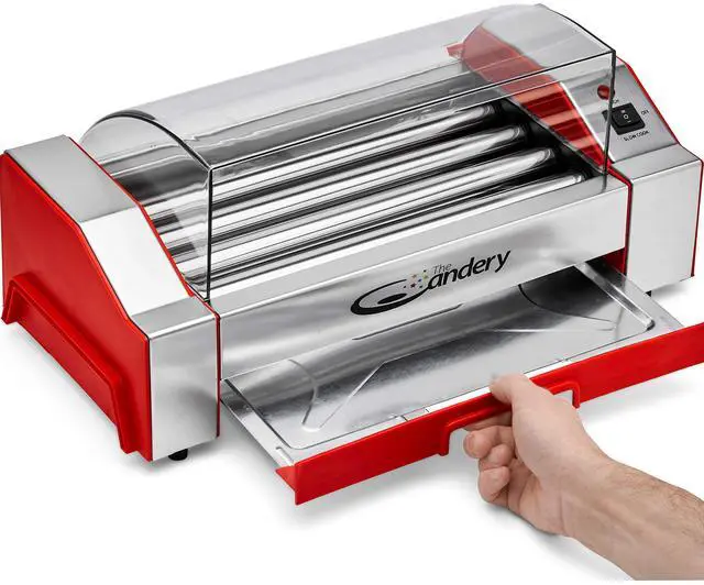 Alt view image 2 of 7 - Electric Hot Dog Roller - Sausage Grill Cooker Machine - 6 Hot Dog Capacity - Household Hot Dog Machine for Children and Adults