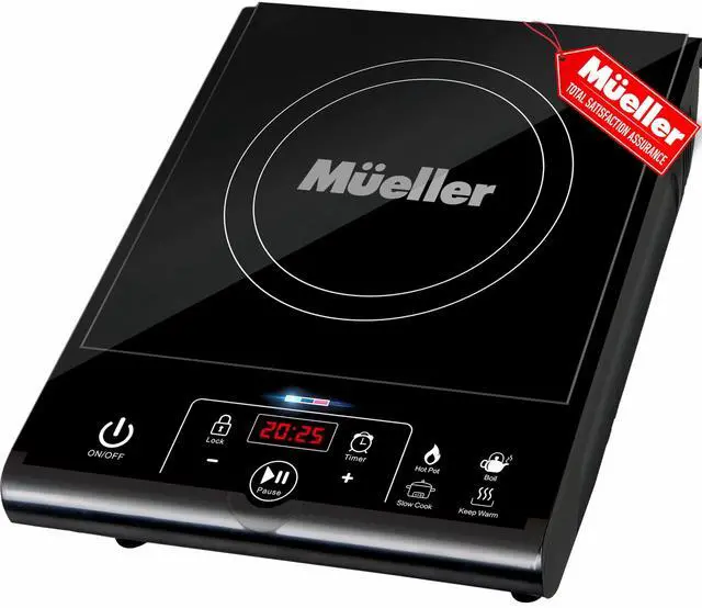Main image of Mueller RapidTherm Portable Induction Cooktop, 1800W Hot Plate Electric Stove Top Burner. 8 Temp Levels, Auto-Off & Pot Detection, LED Display, Child Lock, 4 Programs, Burners for Cooking