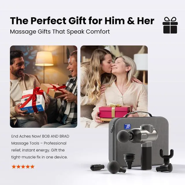 Alt view image 3 of 6 - C2 Massage Gun, Deep Tissue Percussion Massager Gun, Muscle Massager with 5 Speeds and 5 Heads, Electric Back Massagers for Professional Athletes Home Gym