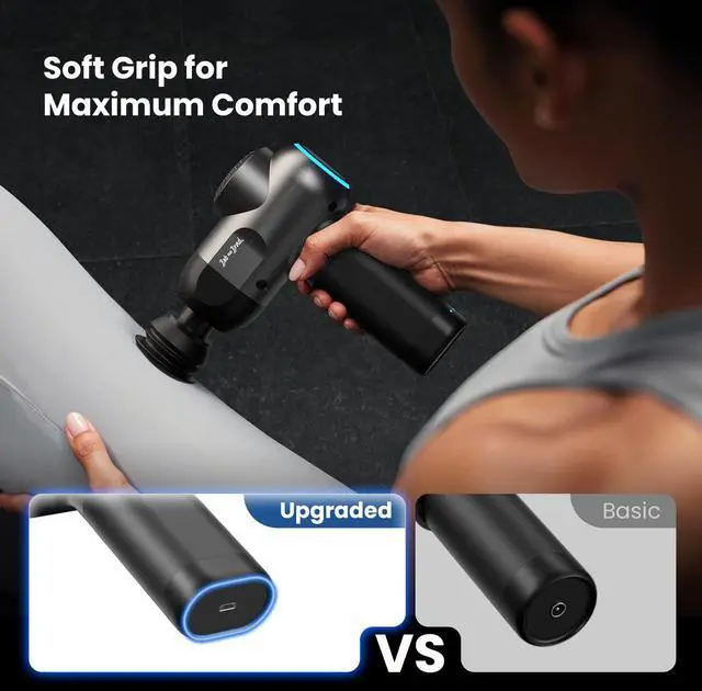 Alt view image 6 of 6 - C2 Massage Gun, Deep Tissue Percussion Massager Gun, Muscle Massager with 5 Speeds and 5 Heads, Electric Back Massagers for Professional Athletes Home Gym