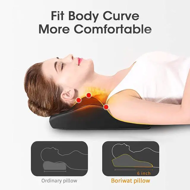 Alt view image 2 of 7 - Back Massager with Heat, 3D Kneading Massage Pillow for Back, Neck, Shoulder, Leg Pain Relief Deep Tissue, Gifts for Women Men Mom Dad