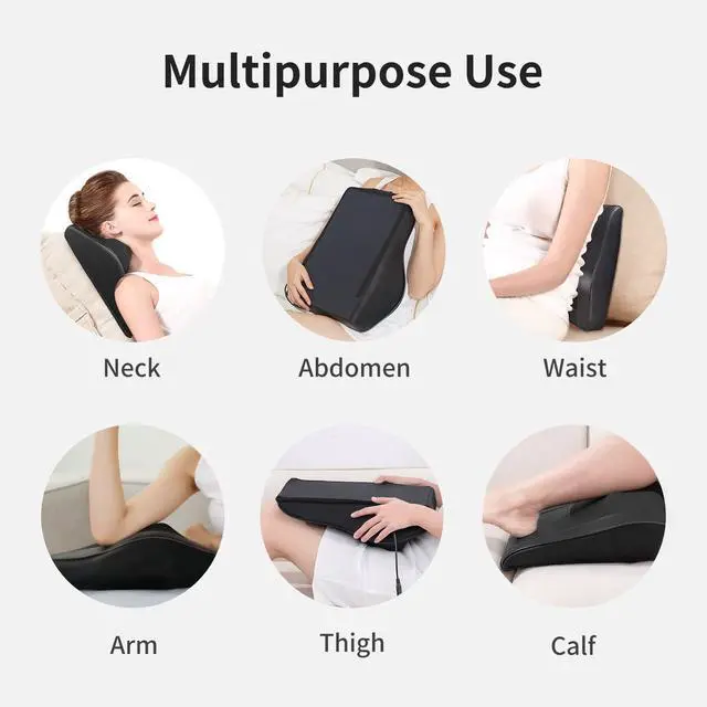 Alt view image 6 of 7 - Back Massager with Heat, 3D Kneading Massage Pillow for Back, Neck, Shoulder, Leg Pain Relief Deep Tissue, Gifts for Women Men Mom Dad